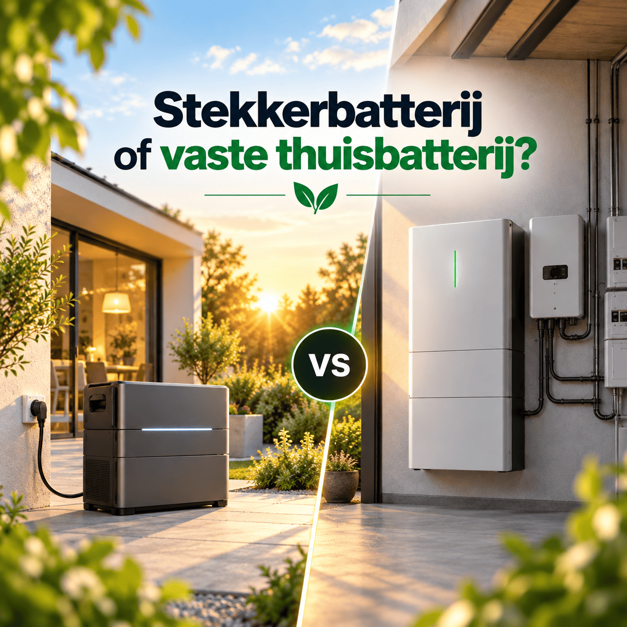 Stekkerbatterij versus vaste thuisbatterij