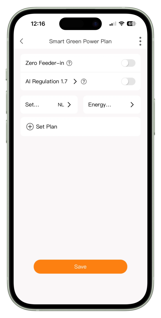 Lunergy app dynamisch tarief
