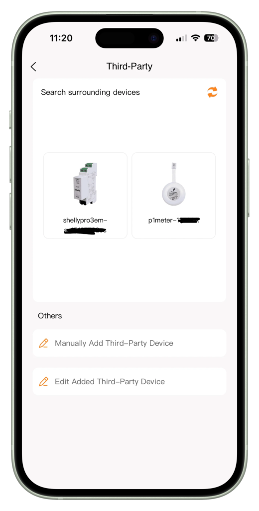 Screenshots Lunergy app