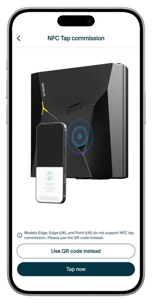 Installer app NexBlue configuratie