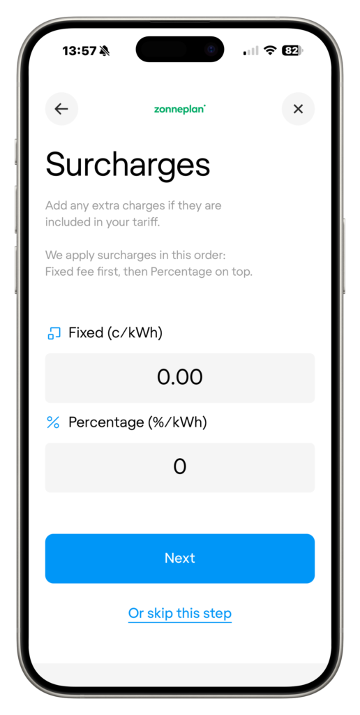 Dynamische contract modus kostentoeslag opgave (tariefmodus) Jackery SolarVault