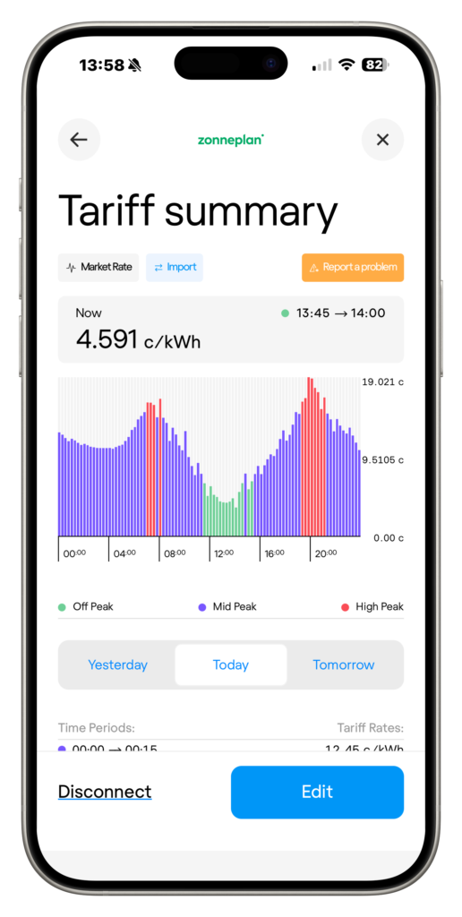 Dynamische contract modus tarieven per uur (tariefmodus) Jackery SolarVault