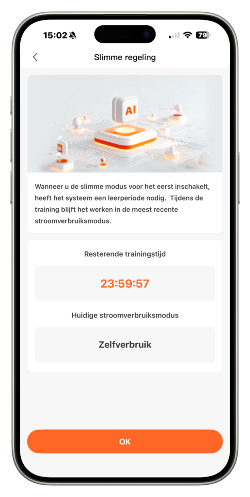 Slimme AI-modus Jackery SolarVault, 24 uur training voor start