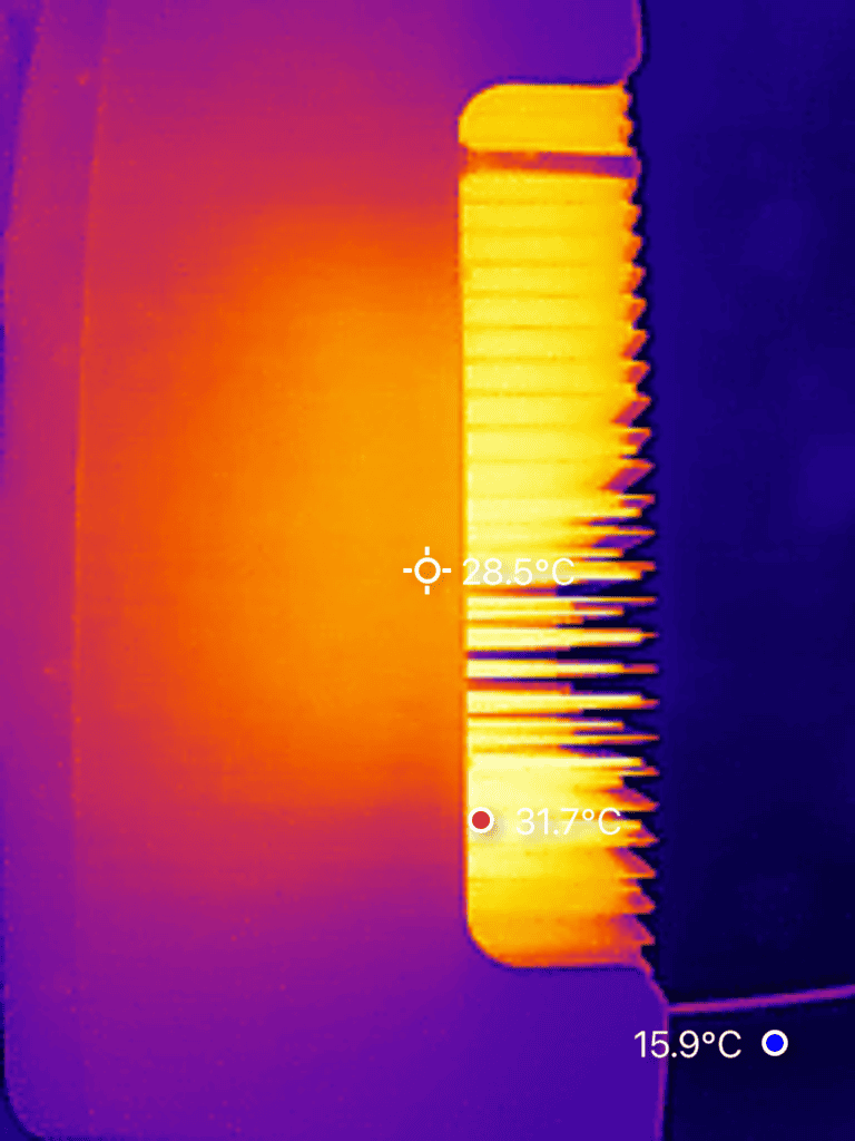 Zendure SolarFlow Mix warmtebeeld bovenkant