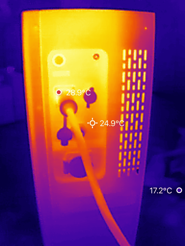 Zendure SolarFlow Mix warmtebeeld rechts