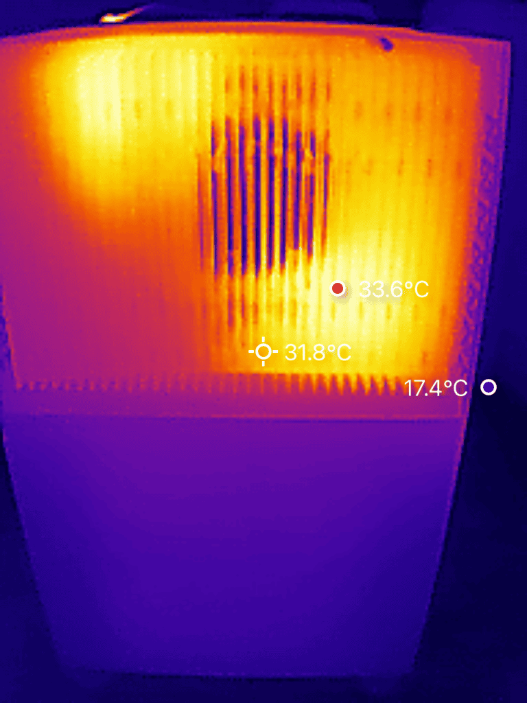 Zendure SolarFlow Mix warmtebeeld koelribben