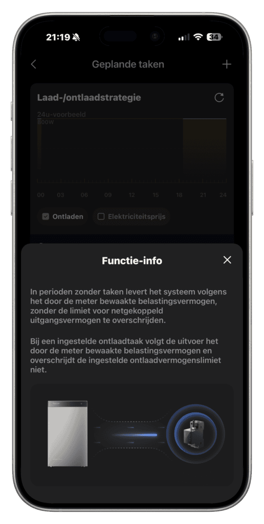 Screenshots aangepaste modus EcoFlow Stream AC 5000