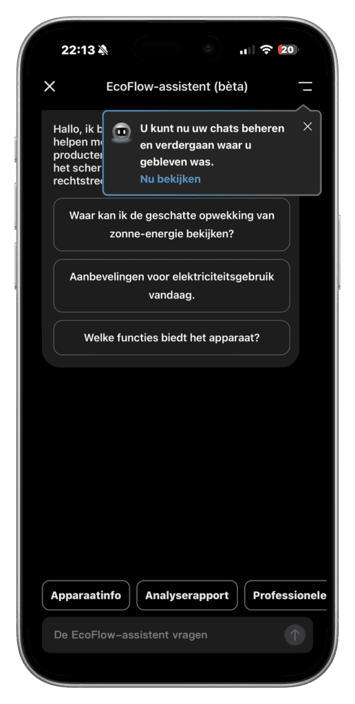 EcoFlow-assistent screenshot