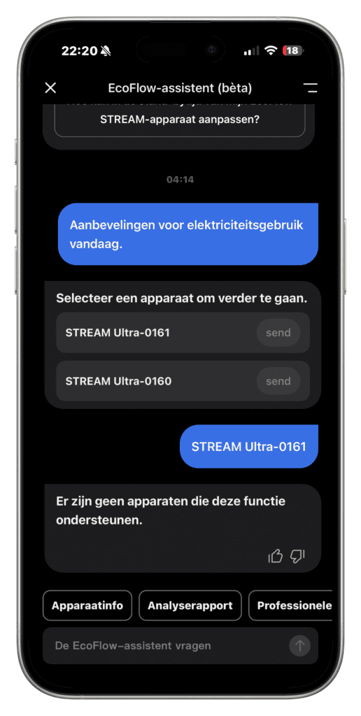 EcoFlow-assistent screenshot