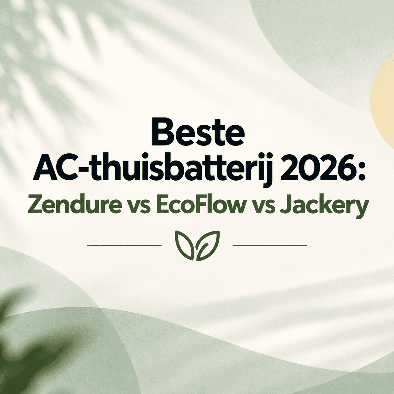beste thuisbatterij: zendure versus ecoflow versus jackery