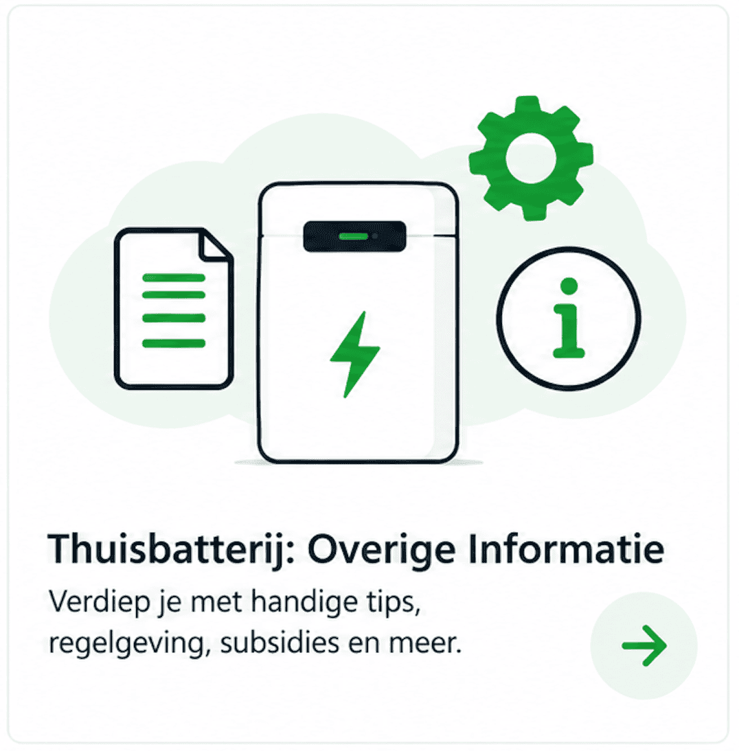 Thuisbatterij: overige informatie. Alle artikelen rond thuisbatterijen en stekkerbatterijen (plug-in batterijen)