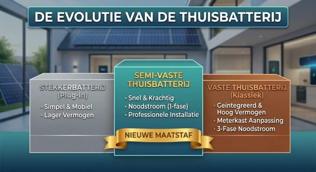Semi-vaste thuisbatterij