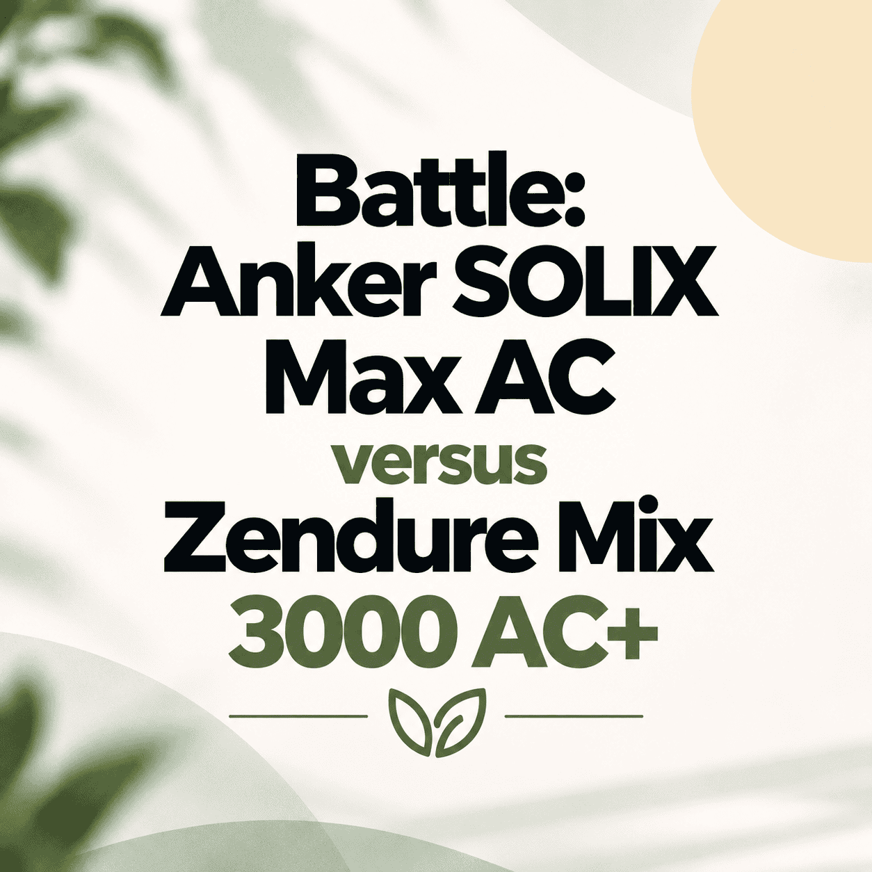 Anker SOLIX Max AC versus Zendure 3000 Mix AC+